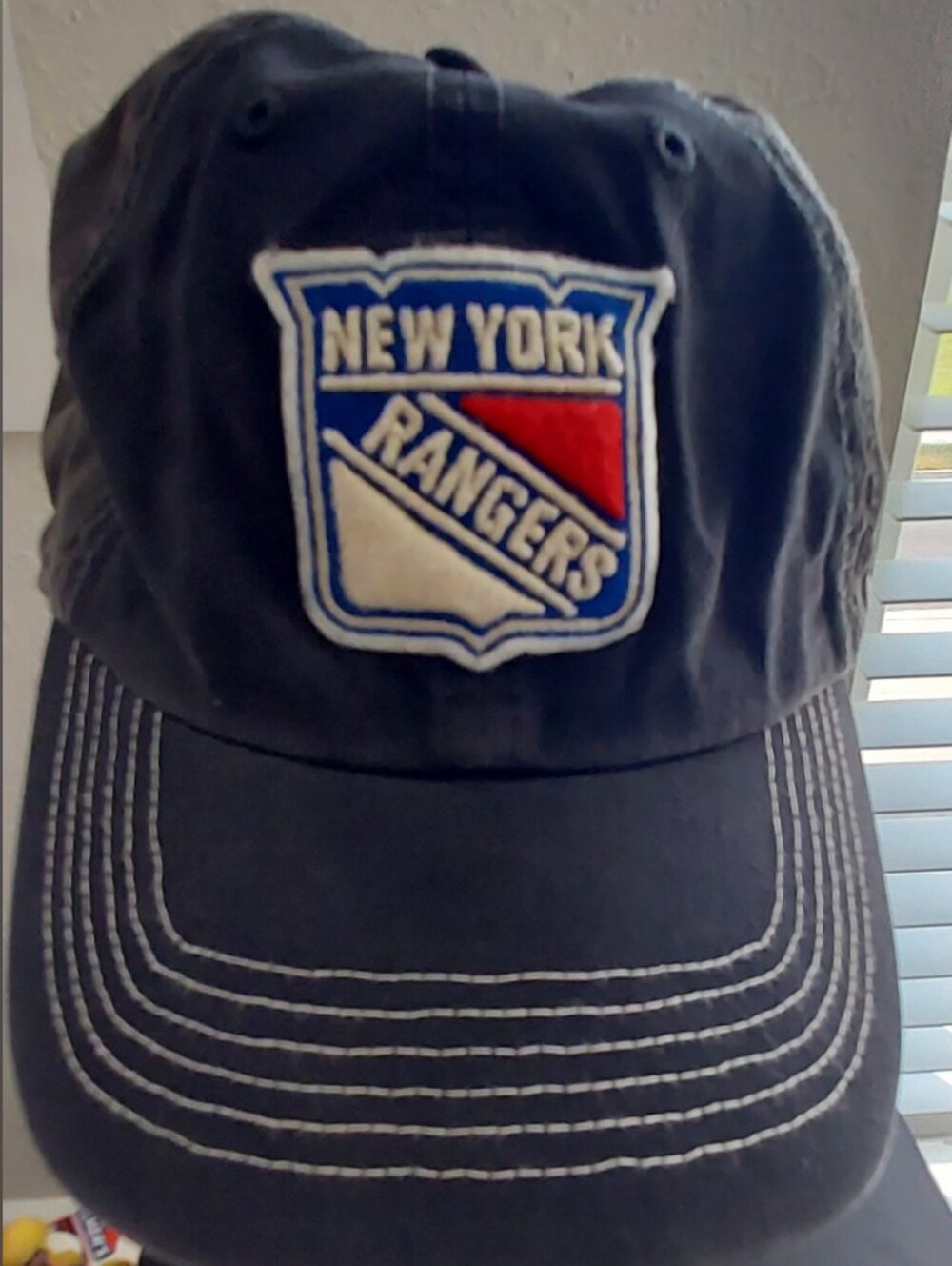 New York Rangers Hat Cap 47 Adjustable Hockey Black Gray NHL Hockey Logo